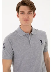 U.S. Polo Assn. Slim Fit Men's Polo Neck Gray Melange 50305929 -Vr086