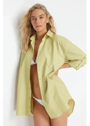  Collection Green-Multicolored Striped Woven Shirt Tbess22Go0664