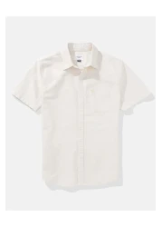 American Eagle قميص Ae Slim Fit بأكمام قصيرة وأزرار