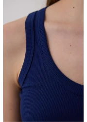 Penti طقم بيجامة بنطلون كرز باللون الأزرق الداكن