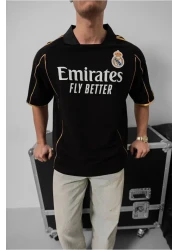 SENTİNEL WEAR Madrid Gold Embroidered Premium Oversize T-Shirt