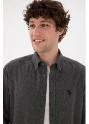 U.S. Polo Assn. Men's Anthracite Long Sleeve Basic Shirt 50296757 -Vr006