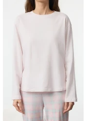  Collection Plaid Pink-Multicolor Knitted Pajamas Set Thmaw25Pt00181