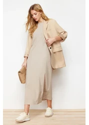  Modest 2-Pack Brown and Beige 100% Cotton Knitted Dress - TCTAW22UK0110