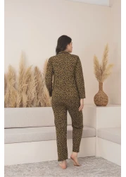 Sude HOMEWEAR طقم بيجامة قميص نسائي بأكمام طويلة