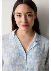 Penti طقم بيجامة باللون الأزرق الفاتح من Roses Shirt Pants