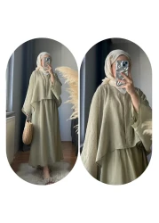 Lavanta Tekstil Embroidered Shirt Skirt Set