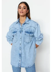  Collection قميص دينم أزرق TWOSS23GO00227