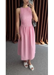 HAZELANNA فستان ميني بيتيكار وردي