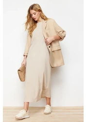  Modest Pack of 2 Navy Blue and Mink 100% Cotton Knitted Dress - TCTAW22UK0110