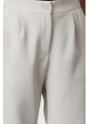  Collection Wide Leg Beige Woven Trousers - TWOAW22PL0139