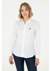U.S. Polo Assn. Women's White Long Sleeve Basic Shirt 50295710 -Vr013