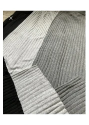 ipek collection 3-Piece Black-Grey - Smoked Women's Ribbed Report Pants & Sweatpants, Casual Home Wear Pajamas