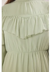  Modest Mint Chiffon Lining Woven Dress Tctss25Eb00108