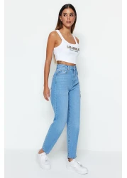  Collection Light Blue High Waist Mom Jeans TWOSS23JE00067