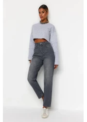  Collection Gray High Waist Mom Jeans TWOAW24JE00076
