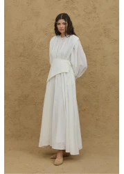 Fahhar فستان فوال مجزأ متنقل إكرو