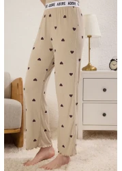  Collection طقم بيجامة محبوكة بتفاصيل مطاطية على شكل قلب بالنعناع THMSS24PT00404