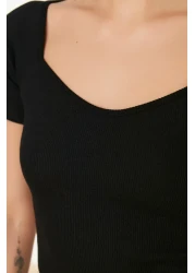  Collection Black Fitted Fitted Fit Cotton Blouse Twoss21Bz0579