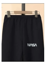 Renna Mood طقم بدلة رياضية كارديجان للفتيات/الأولاد باللون الأسود من NASA