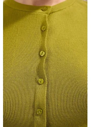  Collection Oil Green Bicycle Neck Knitwear Thin Blouse Twoss25Bz00300