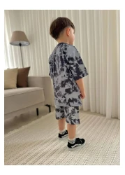 JELİBOOM طقم شورت رمادي للأطفال 100% قطن عضوي