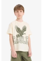 Defacto Boys' 2-Piece Set Printed Short Sleeve T-Shirt Shorts E8826A825Hs