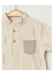 Chicsy Baby طقم قميص مخطط وخصر قابل للتعديل بأكمام قصيرة للأطفال والرضع