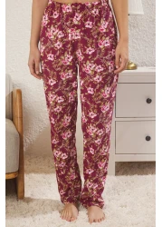  Collection Floral Cotton Pajamas Set Fuchsia-Multicolor Ornek_24Pt00230