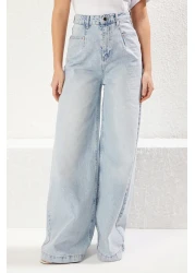  Collection Light Blue High Waist Extra Wide Leg Twoss25Je00160