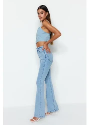  Collection Light Blue More Sustainable High Waist Flare Jeans Twoss23Je00063