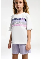 U.S. Polo Assn. بدلة برمودا للفتيات مرخصة من U.S. Polo Assn