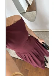 ForOre فستان PINTEREST أساسي بياقة كاياك