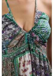  Collection Ethnic Pattern Woven 100% Cotton Beach Dress Tbess25El00110