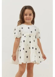 Fahhar Kids فستان أسود منقط بطبقات