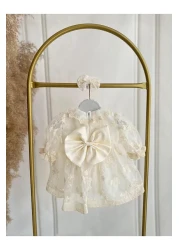 Hobidik Baby Cream Vintage Dress Set