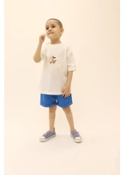 BALKABAĞI Catch Me Bro Boy's Summer Shorts Suit (2-9 Years) Mtye0063