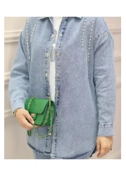 HARMAN BUTİK طقم جاكيت وبنطلون جينز للنساء