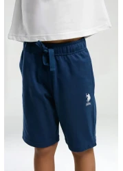 U.S. Polo Assn. بدلة برمودا بيضاء للأولاد