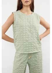  Collection Mint Wrapped Woven Blouse-Pant Set Twoss24Au00132