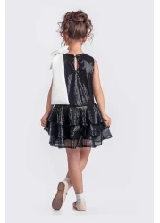 vestitino فستان أنيق مع تنورة ترتر 3 طبقات