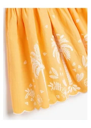 Koton فستان بياقة مربعة بدون أكمام مطرز