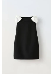 Daisy Dolly Girl's Side Zipper Lined Cotton Fabric Dress