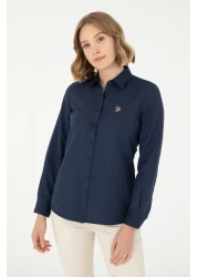 U.S. Polo Assn. Women's Navy Blue Long Sleeve Basic Shirt 50295704 -Vr033