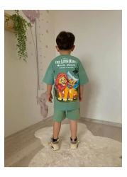 JELİBOOM Lion King Boy's Shorts Suit 100% Organic Cotton