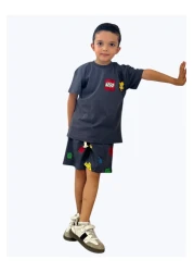 Arya Nisa Kids Boy's 100% Cotton Printed Bottom-Top Shorts-T-Shirt Set