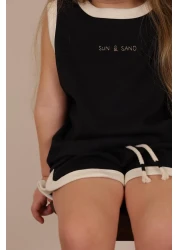 OhlalaKoala Black Unisex Athlete Shorts Set