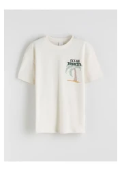 LC Waikiki Lcw Printed Boys' T-Shirt and Pocket Shorts 2-Piece