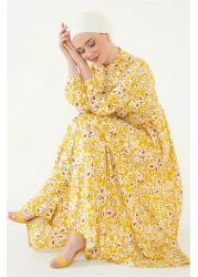 Bigdart 2144 Patterned Collar Dress