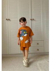 JELİBOOM Tom and Jerry Kids Shorts Set 100% Organic Cotton